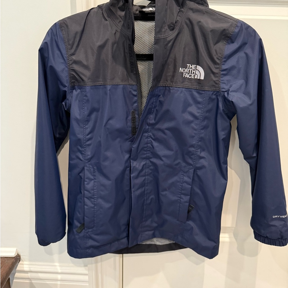 The North Face Boys Navy and Black Rain Jacket